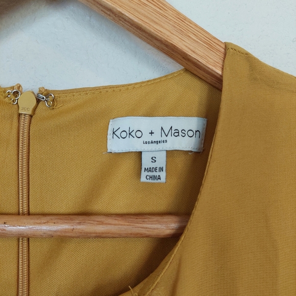 KOKO +‎ MASON Longsleeve Tiered Midi Dress Size Small - Picture 4 of 11